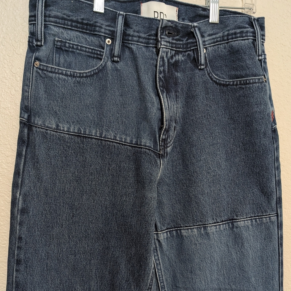 Urban Outfitters DBG High Rise Wide Leg Patchwork Skater Blue Jeans - Picture 3 of 11